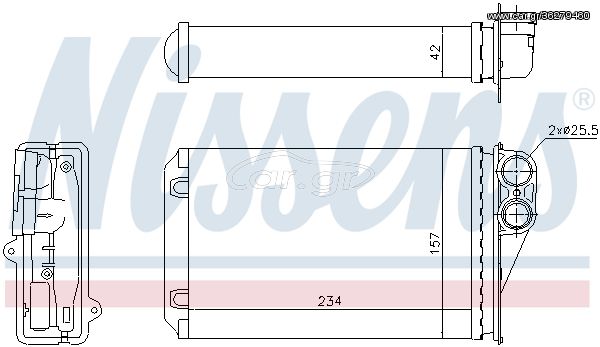 NISSENS ΨΥΓΕΙΟ ΚΑΛΟΡΙΦΕΡ PEUGEOT 207