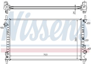 NISSENS ΨΥΓΕΙΟ ΜΗΧΑΝΗΣ FORD - ΨΥΓΕΊΟ ΝΕΡΟΎ ΚΑΙ ΕΞΑΡΤΉΜΑΤΑ - NISSENS