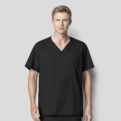 Ιατρική Μπλούζα Ανδρική Wonderwork V-Neck Black