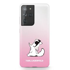 Karl Lagerfeld Choupette Fun Case for Samsung Galaxy S21 Ultra - Pink