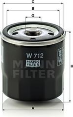 MANN-FILTER Φίλτρο Λαδιού - W 712