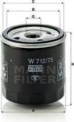 MANN-FILTER Φίλτρο Λαδιού - W 712/75