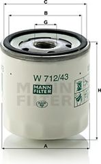 MANN-FILTER Φίλτρο Λαδιού - W 712/43