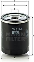 MANN-FILTER Φίλτρο Λαδιού - W 712/6