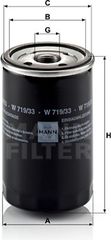 MANN-FILTER Φίλτρο Λαδιού - W 719/33