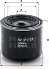 MANN-FILTER Φίλτρο Λαδιού - W 811/81