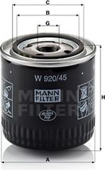 MANN-FILTER Φίλτρο Λαδιού - W 920/45