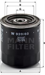 MANN-FILTER Φίλτρο Λαδιού - W 920/80