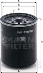 MANN-FILTER Φίλτρο Λαδιού - Wp 920/80