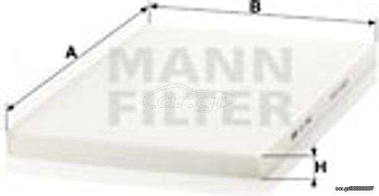 MANN-FILTER Φίλτρο, Αέρας Εσωτερικού Χώρου - Cu 3562