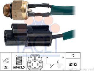 Facet Θερμικός διακόπτης, Βεντιλατέρ Ψυγείου - 7.5112
