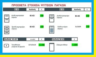 Πρόσθετα  στοιχεία  ψυγείων  πάγκων   ΚΙ-43.