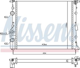 Nissens Ψυγείο, Ψύξη Κινητήρα - 639371