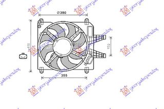 Βεντιλατερ Ψυγειου Κ. +/-A/C 1,8-2,0 Βεν Fiat Bravo 95-02