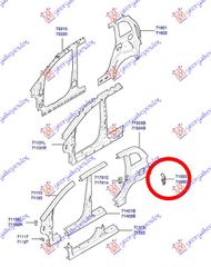 Λαμαρινακι Οπισθιου Φανου (Γ) Αριστερα Hyundai Matrix 01-08 - 057205552