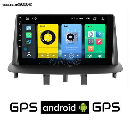 RENAULT MEGANE 3 (2009-2014) Android οθόνη αυτοκίνητου με GPS WI-FI (ηχοσύστημα αφής 9" ιντσών OEM Youtube Playstore MP3 USB Radio Bluetooth Mirrorlink εργοστασιακή, 4x60W, AUX) RE12