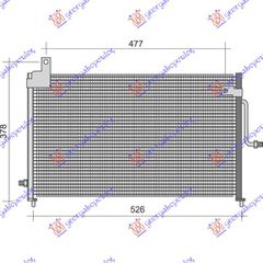 Ψυγειο A/C 0,8 6V - 1,0 8V (50x30,2x2,0) Daewoo Matiz 00-05 - 043706400