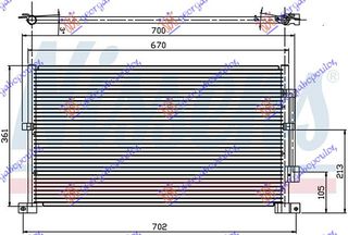 Ψυγειο A/C -02 Για Ολα ΒΖ/DS (63x36x2.2) Ford Mondeo 00-07 - 061906400