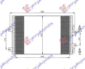Ψυγειο A/C 1.5cc DIES.(50x34) 03- Renault Kangoo 03-08 - 070306410