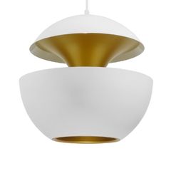 GloboStar® SEVILLE WHITE 01268 Μοντέρνο Κρεμαστό Φωτιστικό Οροφής Μονόφωτο 1 x E27 Λευκό Μεταλλικό Φ35 x 33cm