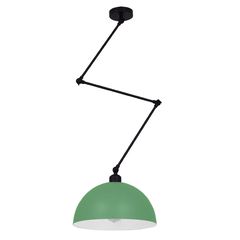 GloboStar® LOTUS GREEN 00936 Μοντέρνο Φωτιστικό Οροφής Μονόφωτο Ανοιχτό Πράσινο Ματ Μεταλλικό Καμπάνα Φ30 x Y21cm