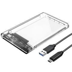 Εξωτερική Θήκη Σκληρού Δίσκου - External Hard Drive Enclosure Case για 2.5" SATA SSD & HDD Orico 2139C3-G2-CR με σύνδεση USB 3.1 Gen 2.0 Type-C Διάφανη ( Κωδ.1-PER0008 )