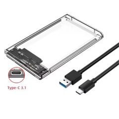 Εξωτερική Θήκη Σκληρού Δίσκου - External Hard Drive Enclosure Case για 2.5" SATA SSD & HDD Orico 2139C3-G2-CR με σύνδεση USB 3.1 Gen 2.0 Type-C Διάφανη ( Κωδ.1-PER0008 )