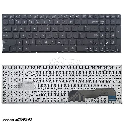 Πληκτρολόγιο Laptop Keyboard Asus X541 X541N X541NA X541LA X541S X541SA X541UA R541 R541U X541 X541U X541UA X541UV X541S X541SC X541SC X541SA X541U NB16 US OKNBO-6122US0Q  90NB0CG1-R31UK0 (Κωδ.40517US