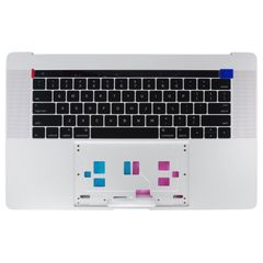 Πληκτρολόγιο Laptop Apple MacBook Pro 15" (2017) Touch Bar A1707 EMC 3162 MPTR2LL/A MPTT2LL/A 661-06377 SIlver Top Case Laptop Keyboard (Κωδ. 40546USTOPCASE)
