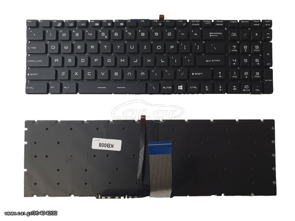 Πληκτρολόγιο-Keyboard Laptop For MSI GE72 GE62 WS60 GS60 GS70 GT72 GP62 GP72 GT73VR GS72 GL62VR GE72VR (Κωδ.40562USNOFRBACKLIT)