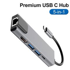 5 In 1 Type C To HUB Smart Dock PD charging HW-TC21 (Κωδ. 1-DOCK003)