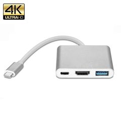 USB3.1 Type-C to HDMI+USB 3.0+Type-C (Κωδ. 1-DOCK010)