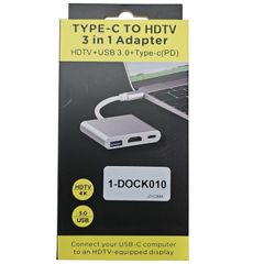 USB3.1 Type-C to HDMI+USB 3.0+Type-C (Κωδ. 1-DOCK010)-thumb-2