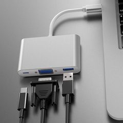 Type-c to VGA+USB3.0+PD (Κωδ. 1-DOCK011)-thumb-1