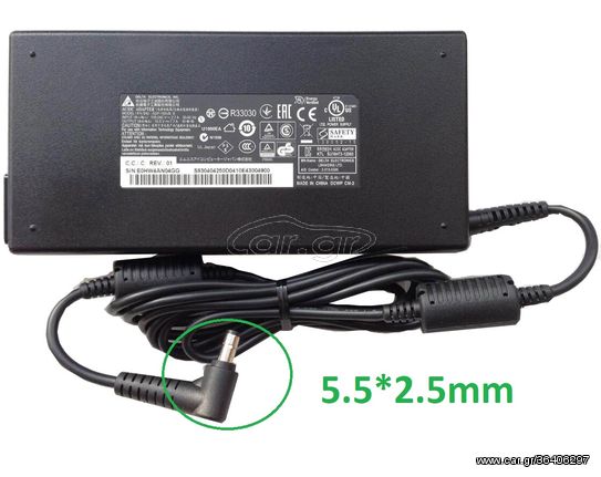 Τροφοδοτικό Laptop - AC Adapter Φορτιστής MSI GS60 Ghost Pro-606 GS70 Stealth 2PE-430AU GE62 957-16H21P-004 Delta ADP-150VB B G74SX-BBK8 19.5V 7.7A 150W 5.5mm X 2.5mm Laptop Notebook Charger  - OEM Υψ