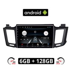 TOYOTA RAV4 (2013 - 2019) Android οθόνη αυτοκίνητου 6GB με GPS WI-FI (ηχοσύστημα αφής 10" ιντσών OEM RAV 4 Youtube Playstore MP3 USB Radio Bluetooth Mirrorlink εργοστασιακή, 4 x 60W, AUX) TO90-6GB
