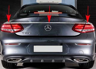 SCHATZ - Mercedes CL Class 2014+ C205 - Χρώμιο λαβής πορτ-μπαγκάζ πίσω, σετ 3 τεμ.