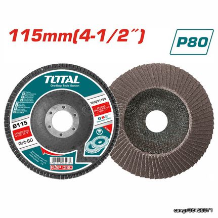 Πολύπτερο γυαλίσματος μετάλλου / ΙΝΟΧ TOTAL 115mm P80 ( TAC631153 )