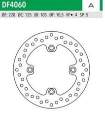 ΔΙΣΚΟΠΛΑΚΑ DF4060A HONDA CBR 125 CB 600 HORNET CBR 600 RR ΟΠΙΣΘ 220-125-105 4ΤΡ NEWFREN