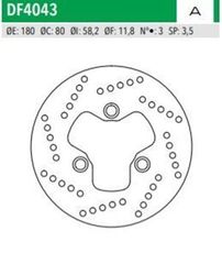 ΔΙΣΚΟΠΛΑΚΑ DF4043A PEUGEOT SPEEDFIGHT 50 100 ΕΜΠ ΟΠΙΣΘ 180-80-58.2 3ΤΡ NEWFREN