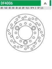 ΔΙΣΚΟΠΛΑΚΑ DF4006A HONDA DIO 50 ΕΜΠ 160-80-60 3ΤΡ NEWFREN