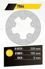 ΔΙΣΚΟΠΛΑΚΑ FE.Y864 YAMAHA YZF R6 R1 ΟΠ. 220-105 5 5Τ FE