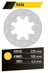 ΔΙΣΚΟΠΛΑΚΑ FE.H456 HONDA CBR 125 R XR 250-600 ΟΠ. 220-105 4.5 4Τ FE