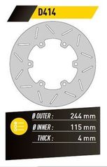 ΔΙΣΚΟΠΛΑΚΑ FE.D414 YAMAHA XT 600 R-X DUCATI MONSTER ΟΠ. 244-115 4 6Τ