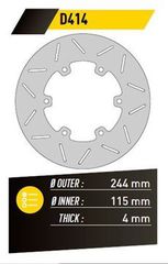ΔΙΣΚΟΠΛΑΚΑ FE.D414 YAMAHA XT 600 R-X DUCATI MONSTER ΟΠ. 244-115 4 6Τ