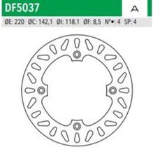 ΔΙΣΚΟΠΛΑΚΑ DF5037A SUZUKI DR 250 350 ΟΠΙΣΘ 220-142-118 4ΤΡ NEWFREN