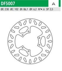 ΔΙΣΚΟΠΛΑΚΑ DF5007A YAMAHA DT 125 200 YZ 250 TT 600 ΕΜΠ 230-102-86 6ΤΡ NEWFREN