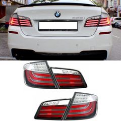 ΦΑΝΑΡΙΑ ΠΙΣΩ BMW F10 5 Series Saloon 2010-2014 LED Tail Lights LightBar Lamps Clear Red