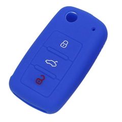Προστατευτική Θήκη Σιλικόνης για Κλειδί Αυτοκινήτου VW σε Μπλέ Χρώμα 13679