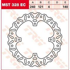 ΔΙΣΚΟΠΛΑΚΑ MST328EC HONDA CR -CRE - CRF 125 250 450 ΟΠΙΣ 02- TRW LUCAS